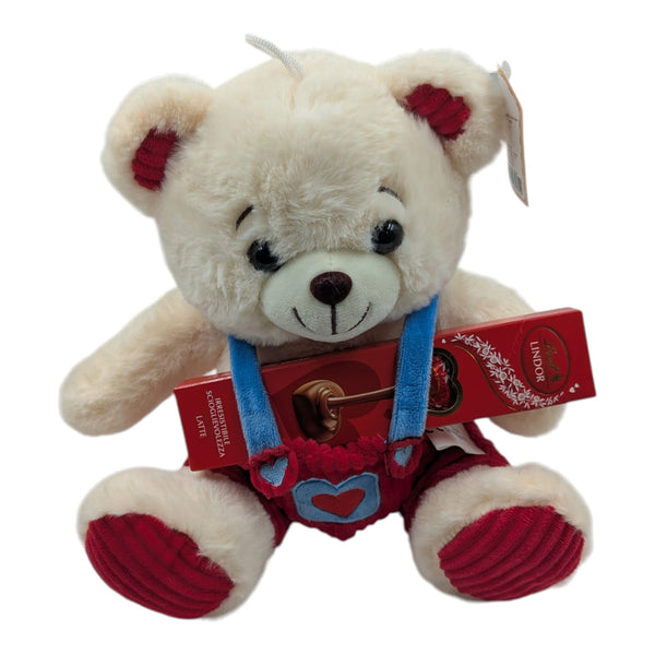 Peluche Orso con cioccolatini latte o fondente cuore Lindor