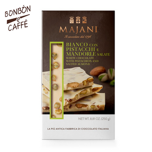 Maxi-Tavoletta-cioccolato-BIANCO-con-MANDORLE-salate-e-PISTACCHI-250-g