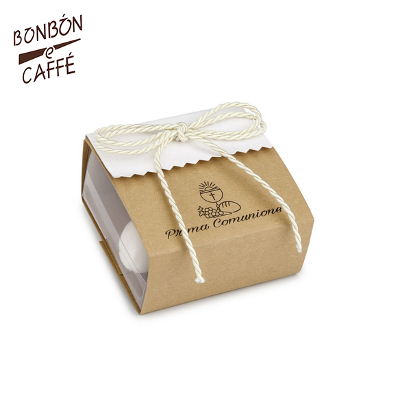 Bomboniera con confetti, COMUNIONE scatolina – Bon Bon e Caffè