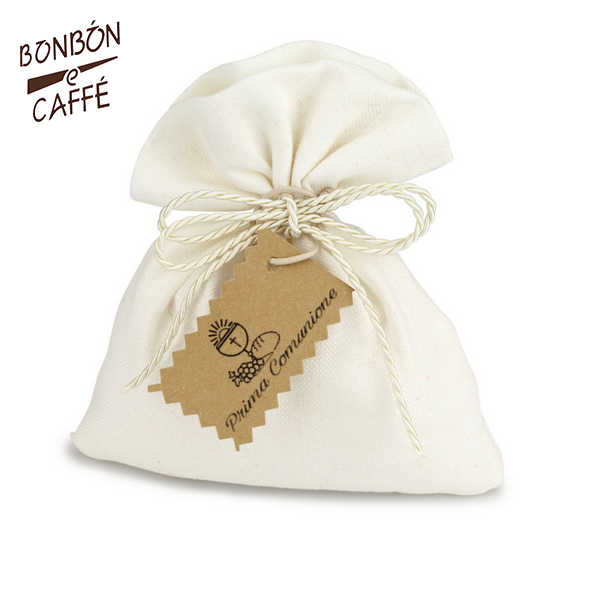Bomboniera con confetti, COMUNIONE sacchetto – Bon Bon e Caffè