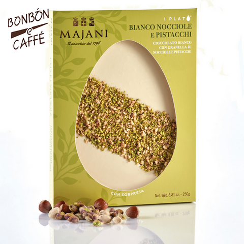 Uovo PIATTO BIANCO NOCCIOLE & PISTACCHI con sorpresa 250 g